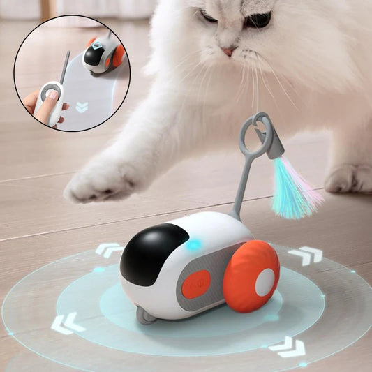 Dual Mode Interactive Mouse Car Toy For Pets - Automatic & Remote Control