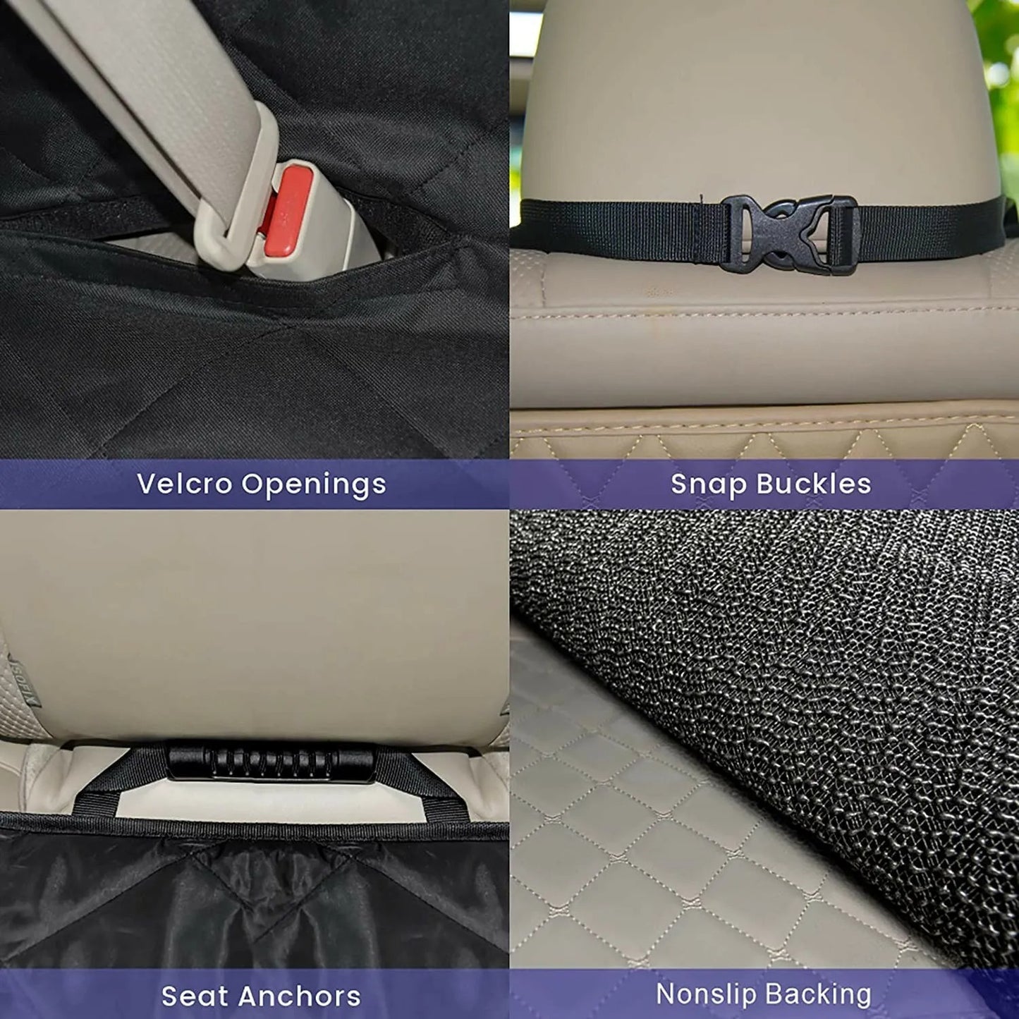 Vehicle Back Seat Protector Cover for Pets - Padded, Waterproof & Machine Washable