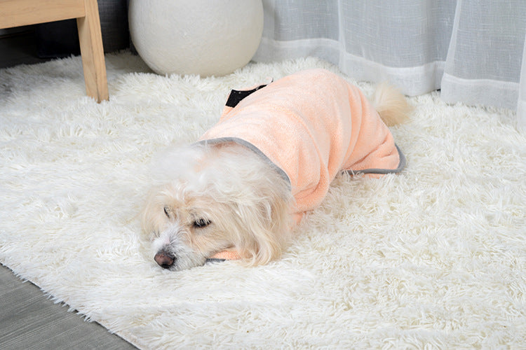 2-In-1 Microfiber Quick-dry Pet Absorbent Bathrobe & Warm Coat For Pets