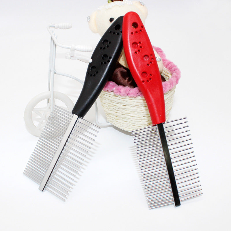 Double Row Pet Comb with Sparse and Dense Tooth for Painless Grooming