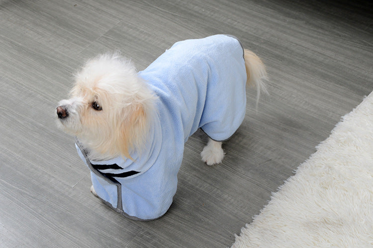 2-In-1 Microfiber Quick-dry Pet Absorbent Bathrobe & Warm Coat For Pets