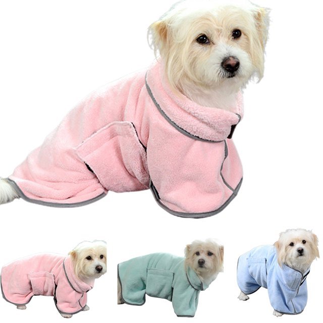 2-In-1 Microfiber Quick-dry Pet Absorbent Bathrobe & Warm Coat For Pets