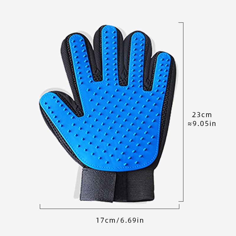 2-in-1 Pet Grooming & Deshedding Gloves for Cleaning & Massage