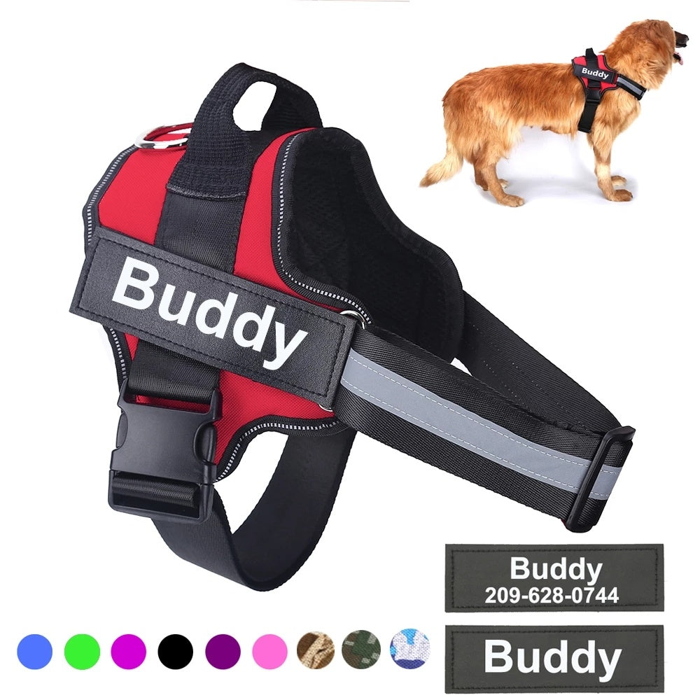 Pet Harness with Adjustable, Reflective & Breathable Chest Strap