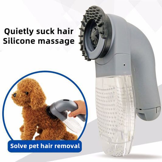 Hair Removal Vacuum Cleaner & Gentle Electric Massager for Pets (2 in 1)