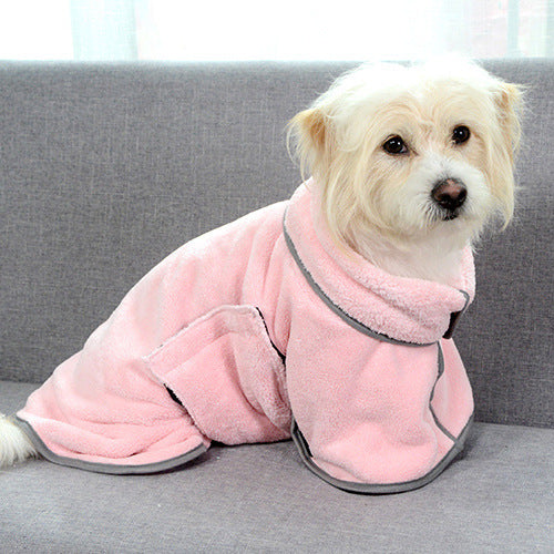 2-In-1 Microfiber Quick-dry Pet Absorbent Bathrobe & Warm Coat For Pets