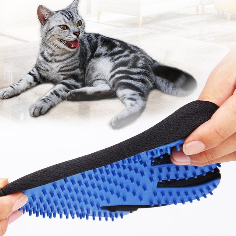 2-in-1 Pet Grooming & Deshedding Gloves for Cleaning & Massage